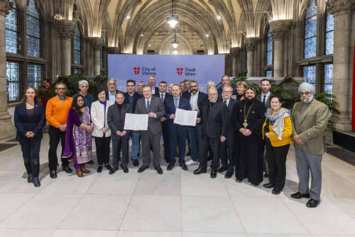 Religionsrat und Blutspende-Termin mit Bürgermeister Michael Ludwig.